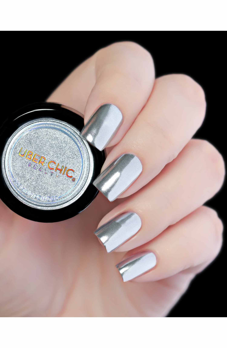 ehmkay nails: Beauty Big Bang Silver Mirror Chrome Nail Powder