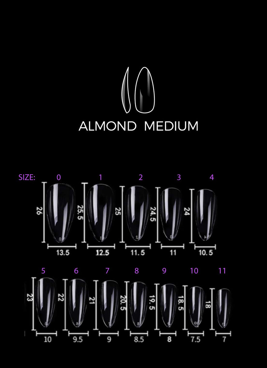 Almond Medium: Extension Tip Refill Bags – UberChic Beauty