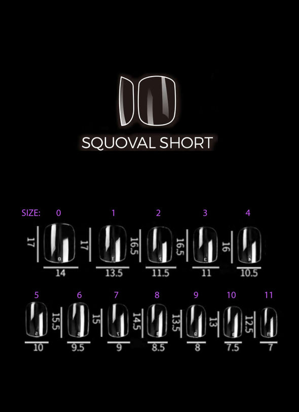 Squoval Short: Extension Tip Refill Bags