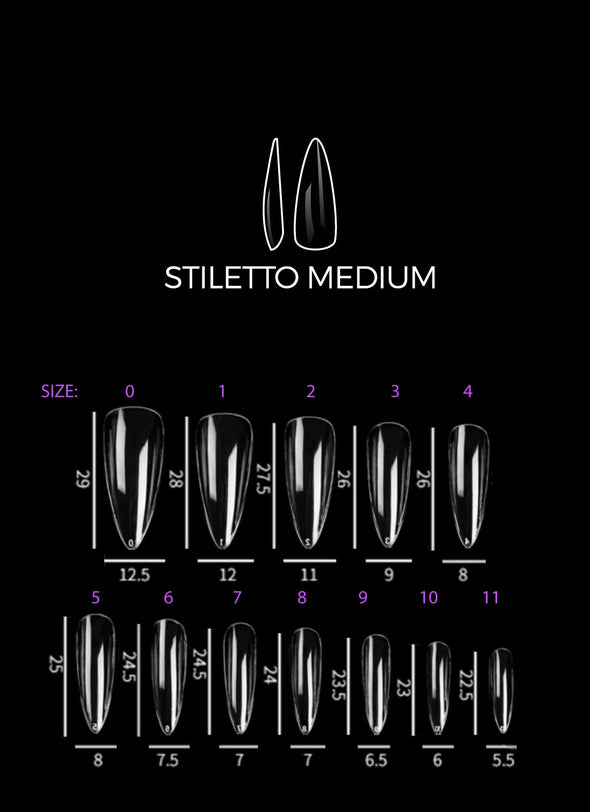 Stiletto Medium: Extension Tip Refill Bags