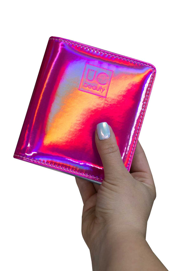 Mini Hot Pink Holographic Nail Stamp Storage Binder