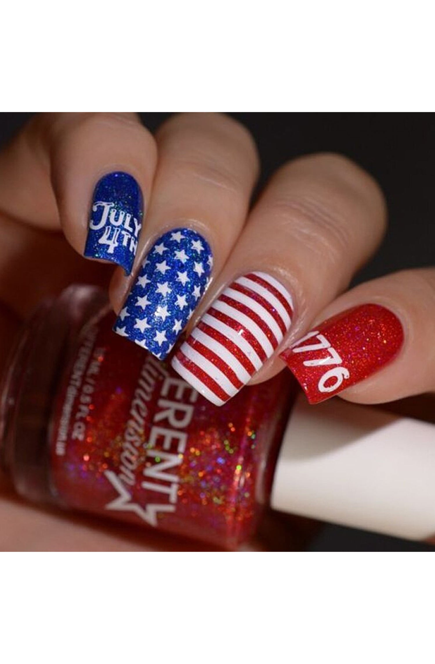 American Tie Dye (Fourth Of July Nails) | Polish Me, Please!