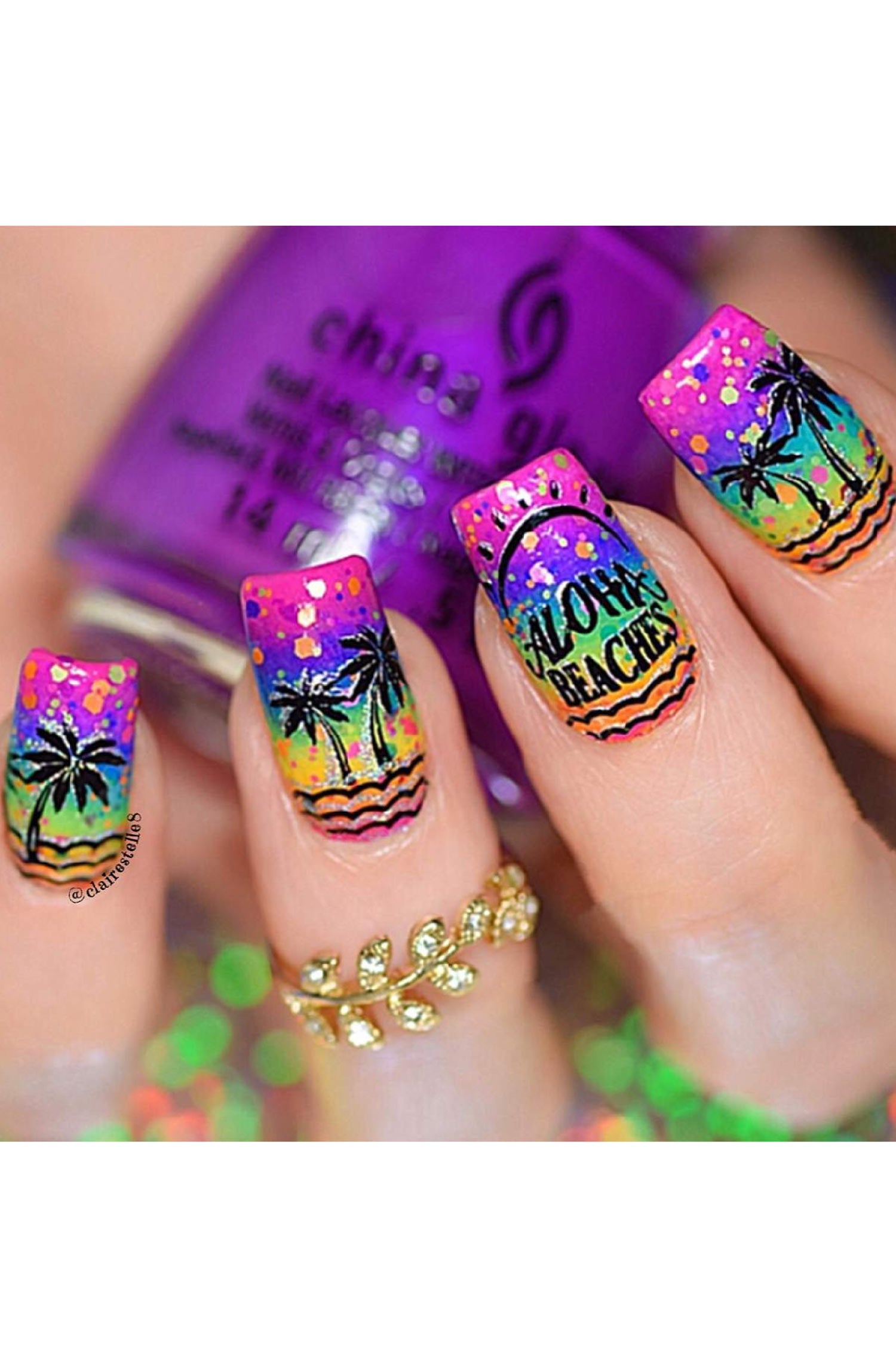 nail designs for cruise vacation