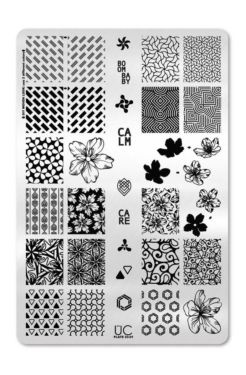 Collection 23 - UberChic Nail Stamping Plates - Includes 3 Unique Nail ...