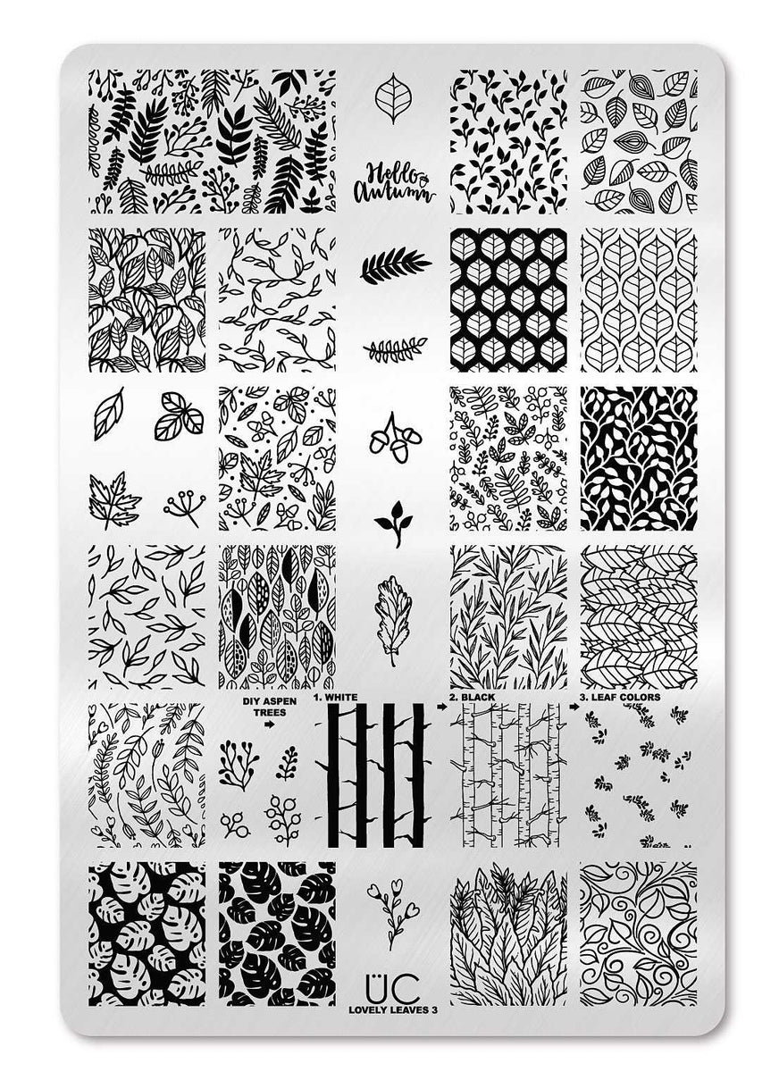 Lovely Leaves-03 - UberChic Nail Stamping Plate – UberChic Beauty