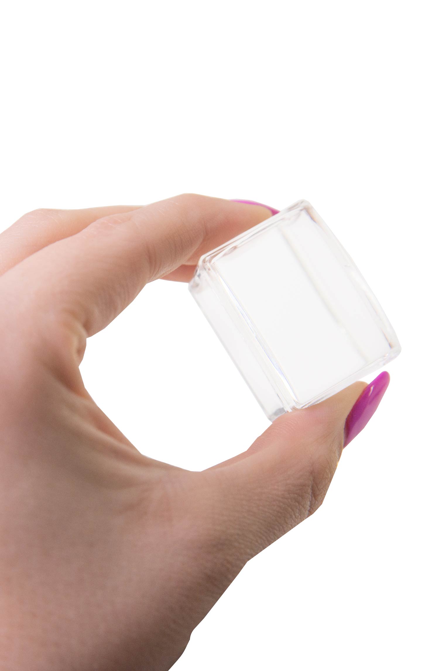 Rectangle Stamper The Cube: XL Clear Short Rectangular Stamper โ UberChic Beauty
