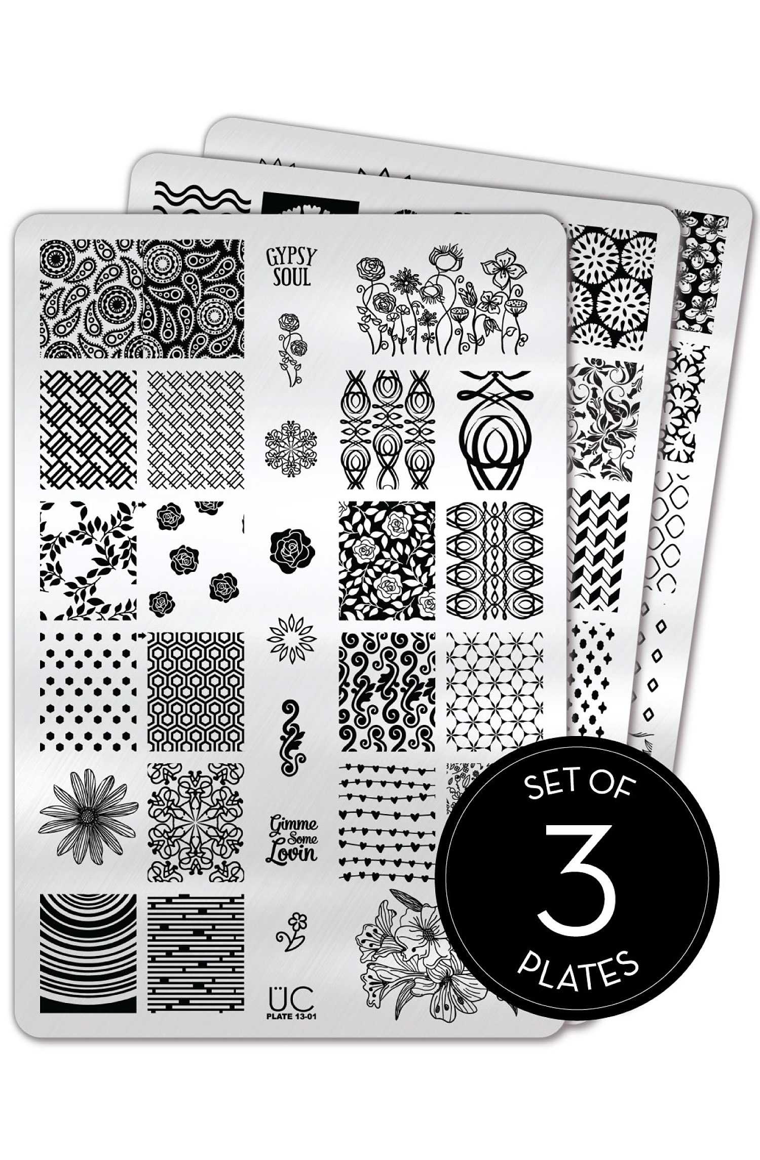 Collection 13 - UberChic Nail Stamping Plates - Includes 3 Unique Nail  Stamp Plates – UberChic Beauty