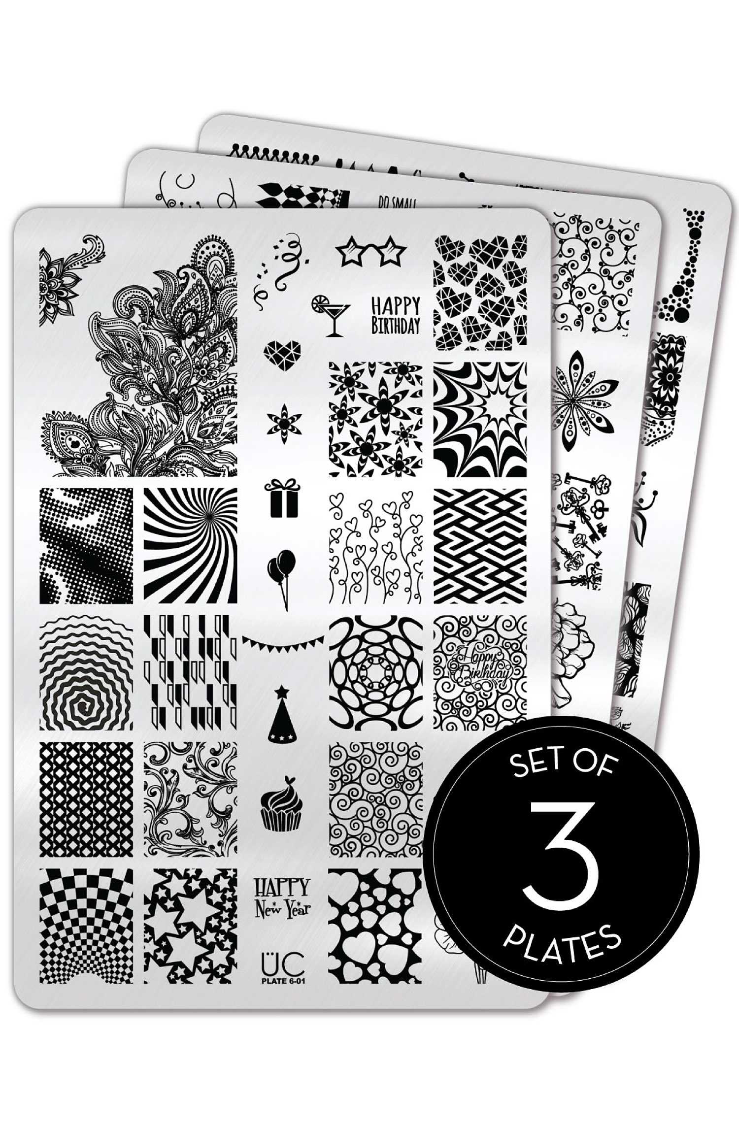 Collection 13 - UberChic Nail Stamping Plates - Includes 3 Unique Nail  Stamp Plates – UberChic Beauty