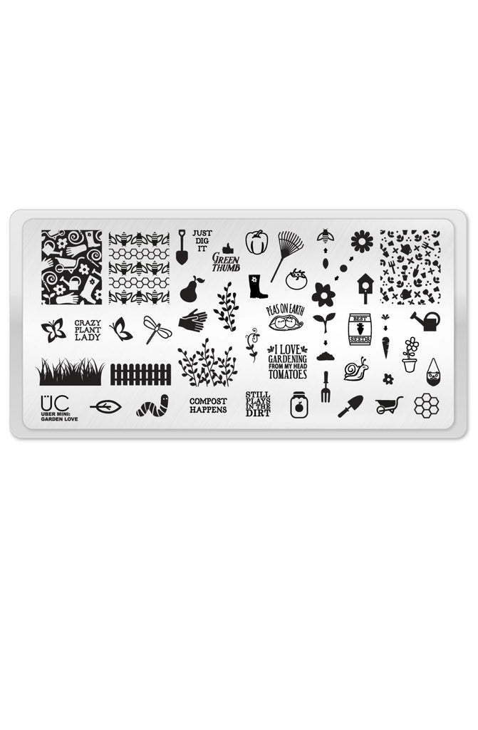 Garden Love - UberChic Mini Nail Stamping Plate – UberChic Beauty