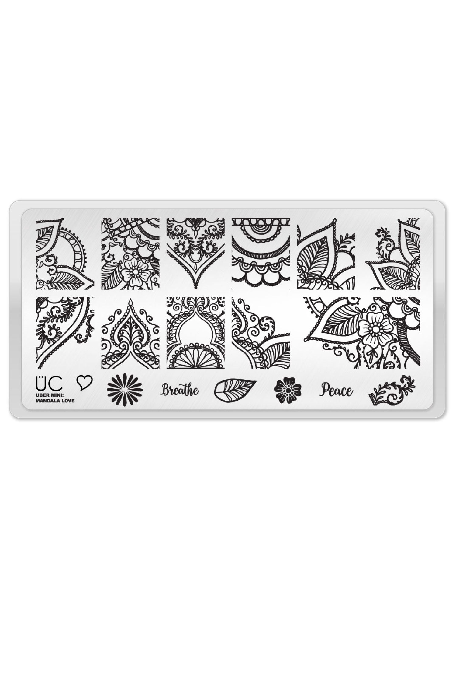 Mandala Love - UberChic Mini Nail Stamping Plate – UberChic